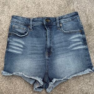 Kendall & Kylie Dark Blue Jean Shorts